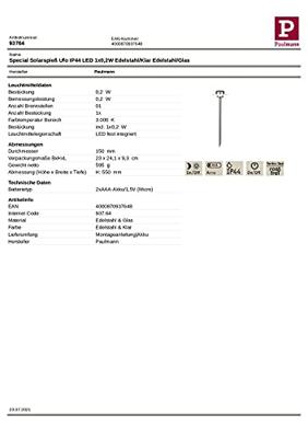 Paulmann Solar lampjeUfo - 93764