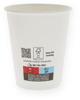 Beker uit karton, 237 ml, diameter 80 mmn wit, doos van 1000 stuks - thumbnail