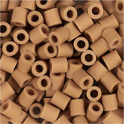 NABBI Biobeads van , afm 5x5 mm, gatgrootte 2,5 mm, medium, caramel, 1000 stuk/ 1 doos