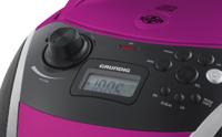 Grundig GRB 3000 BT draagbare radio Boombox met Bluetooth roze/zilver - thumbnail
