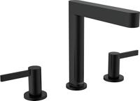 Wastafelmengkraan Finoris HansGrohe 3-gats 160 met Push-Open Waste Mat Zwart - thumbnail