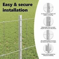 VidaXL Hek met paal zilver 0,8 x 25 m staal - thumbnail