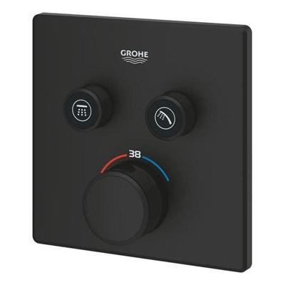 GROHE Grohtherm Smartcontrol Mengkraan - afdekset - thermostaat - met omstel - phantom black 102166kf00