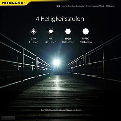 NiteCore TIP SE schwarz Zaklamp werkt op een accu LED 700 lm 26 g NiteCore TIP SE schwarz Zaklamp werkt op een accu LED 700 lm 26 g