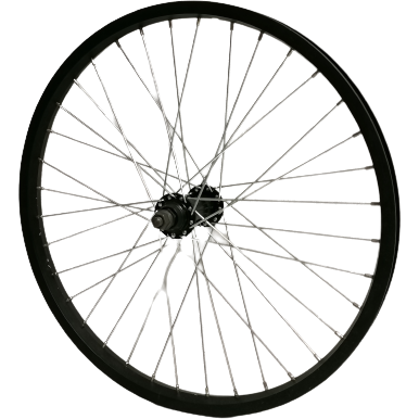 Hzb voorwiel 20 inch etrto 406 aluminium zwart vaste as