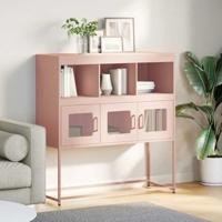 Dressoir 100,5x39x107 cm koudgewalst staal roze - thumbnail