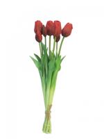 Bosje Tulpen Tulp Duchesse Classic rood kunstbloem Buitengewoon de Boet - Buitengewoon de boet - thumbnail