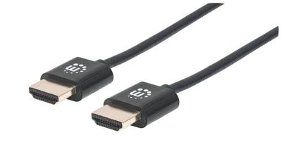 Manhattan 394352 HDMI-kabel HDMI Aansluitkabel HDMI-A-stekker, HDMI-A-stekker 1.00 m Zwart 4K UHD, Folie afscherming, Afscherming gevlochten, Rond, UL Manhattan 394352 HDMI-kabel HDMI Aansluitkabel HDMI-A-stekker, HDMI-A-stekker 1.00 m Zwart 4K UHD, Folie afscherming, Afscherming gevlochten, Rond, UL