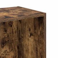 Boekenkast 40x30x77 cm bewerkt hout gerookt eikenkleurig - thumbnail