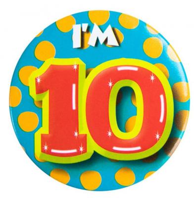 Button Klein 10 Jaar