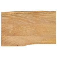 Tafelblad met natuurlijke rand 60x40x2,5 cm massief mangohout - thumbnail