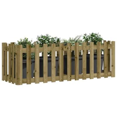 Plantenbak verhoogd hekontwerp 150x50x50 cm gempregneerd hout Plantenbak verhoogd hekontwerp 150x50x50 cm gempregneerd hout