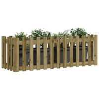 Plantenbak verhoogd hekontwerp 150x50x50 cm gempregneerd hout - thumbnail
