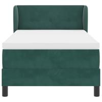 Boxspringbed met matras fluweel donkergroen 80x200 cm - thumbnail
