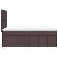 Boxspring met matras stof donkerbruin 80x200 cm - thumbnail