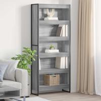 Boekenkast 2 pcs Grijs Sonoma 80 x 30 x 155 cm Bewerkt hout - thumbnail