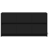Tv-meubel met LED 100x34x50 cm bewerkt hout zwart - thumbnail