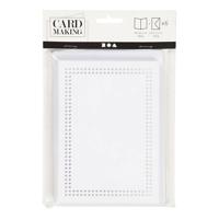 Creativ Company Kaarten om te borduren wit, set van 6 - thumbnail