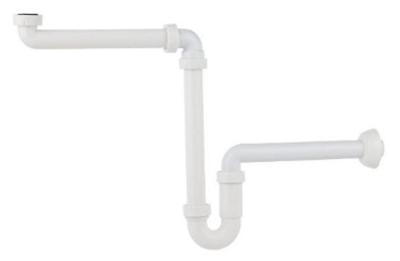 Kirchhoff Polypropyleen ruimtebesparende sifon voor wastafel, 1 1/4" x 32 mm - 98833518