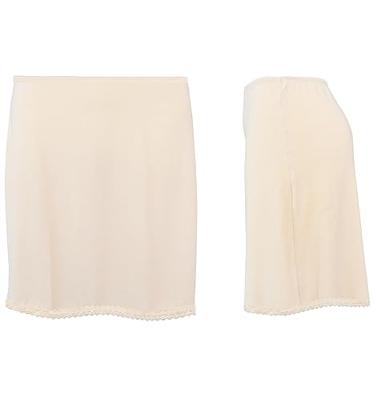Gaubert Onderrok 49-54CM - Gladde Jupon - Wit - Zwart - Huidskleur
