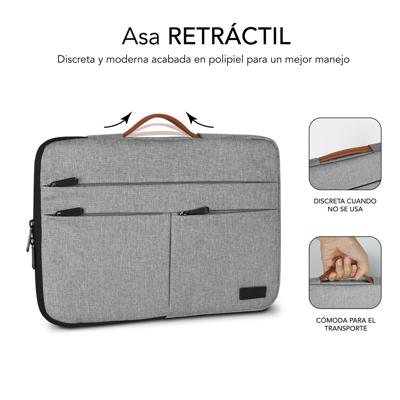 Laptoptas Subblim Air Padding 360 Grijs