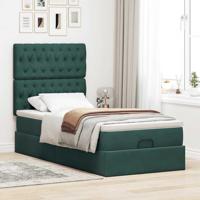 Ottoman bed met matrassen en LED's 100x200cm fluweel - thumbnail