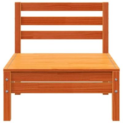 Tuinbanken 4 st zonder armleuning massief grenenhout wasbruin