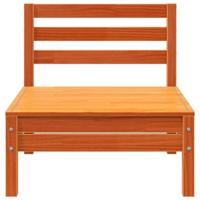 Tuinbanken 4 st zonder armleuning massief grenenhout wasbruin - thumbnail