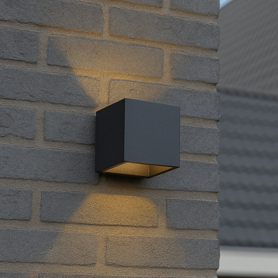 Lumo Cube Antraciet - Wandarmatuur zonder lichtbron - Excl 1xG9 - IP65