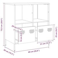 Dressoir 68x39x73,5 cm koudgewalst staal mosterdgeel - thumbnail