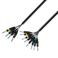 Adam Hall 3 Star L8 VP 0300 multikabel 4 x Jack TRS naar 8 x Jack TS 3 m - thumbnail