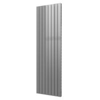 Plieger Designradiator Cavallino Retto Dubbel 1716 Watt Middenaansluiting 200x60,2 cm Zilver Metallic - thumbnail