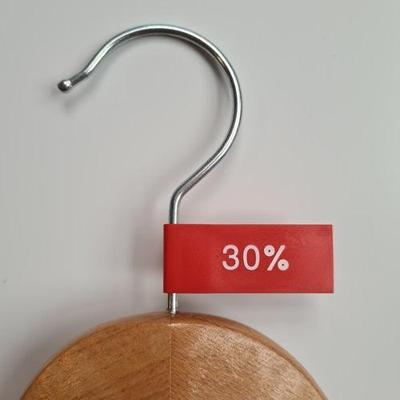 Label vaantje kunststof kleur rood 30%