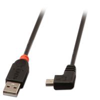 LINDY 31970 USB-kabel USB 2.0 USB-A stekker, USB-mini-B stekker 0.50 m Zwart - thumbnail
