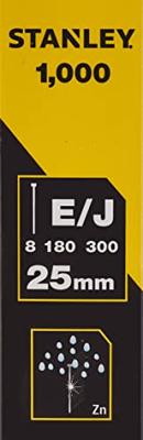 Stanley nagels 25 mm type J 1000 stuks - thumbnail