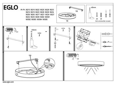 Eglo RVS plafonnière Fueva 5 Ø 16cm 900583