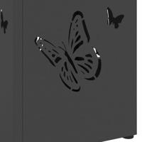 VidaXL Paraplu standaard met opslag zwart 15,5 x 15,5 x 49 cm metaal - thumbnail