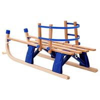Sneeuwslee met rugleuning inklapbaar 119 cm hout - thumbnail