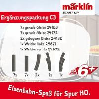 H0 Märklin C-rails (met ballastbed) 24903 Uitbreidingsset C3 - thumbnail