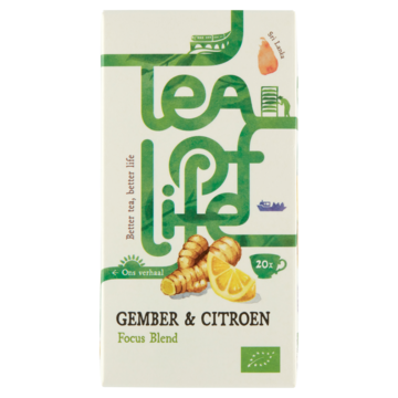 Tea of Life Focus blend gember & citroen bio 20 Zakjes
