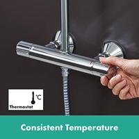 Hansgrohe Vernis Blend showerpipe met thermostaat ecosmart chroom 26089000 - thumbnail