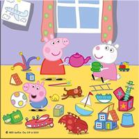 DinoToys Peppa pig kinder puzzel 3 x 55 stukjes gemaakt van stevig karton - thumbnail