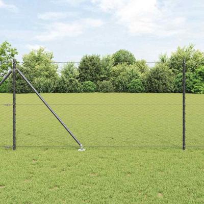 VidaXL Afrasteringspaal grijs 10 x 1 m (36 mm gaas) staal en pvc VidaXL Afrasteringspaal grijs 10 x 1 m (36 mm gaas) staal en pvc