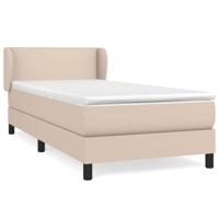 Boxspring met matras kunstleer cappuccinokleurig 140x190 cm - thumbnail