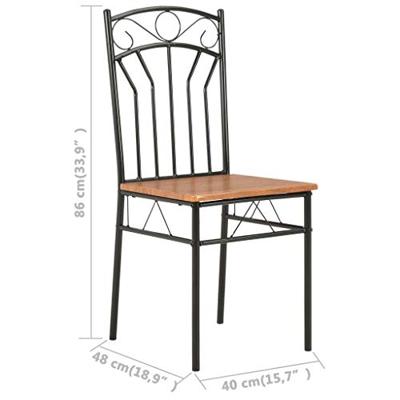 Eetkamerstoelen 2 st MDF bruin Eetkamerstoelen 2 st MDF bruin