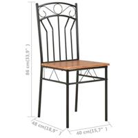 Eetkamerstoelen 6 st MDF bruin - thumbnail