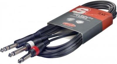 Stagg SYC1/PS2P E 6.3 mm TRS jack - 2x TS jack kabel 1 meter