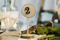 Houten Tafelmarkers Boomstam (10st) - thumbnail