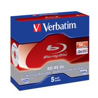 Verbatim BD-RE DL 50GB 2X, 5er Jewelcase, 43760, wit - thumbnail