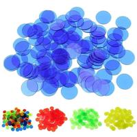 100 PCS transparante plastic casino poker chips Bingo tag token kinderen speelgoed geschenken (willekeurige kleur Dlivery) - thumbnail